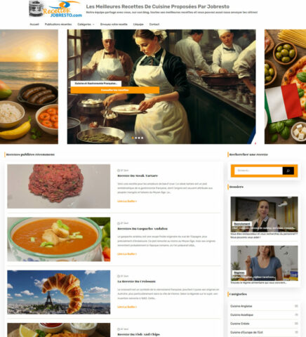 Site de recettes de cuisine